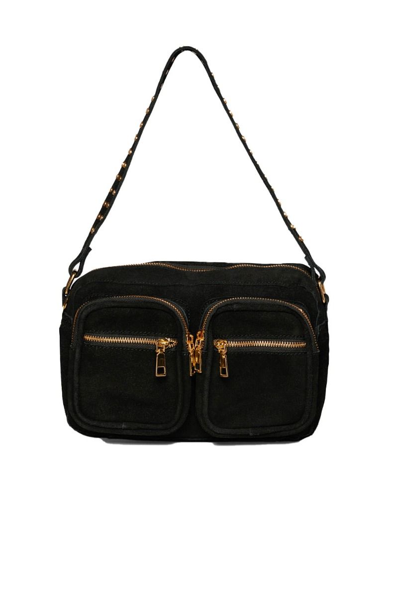 Noella - Taske - Celina Bag - Real Suede W. Gold Black