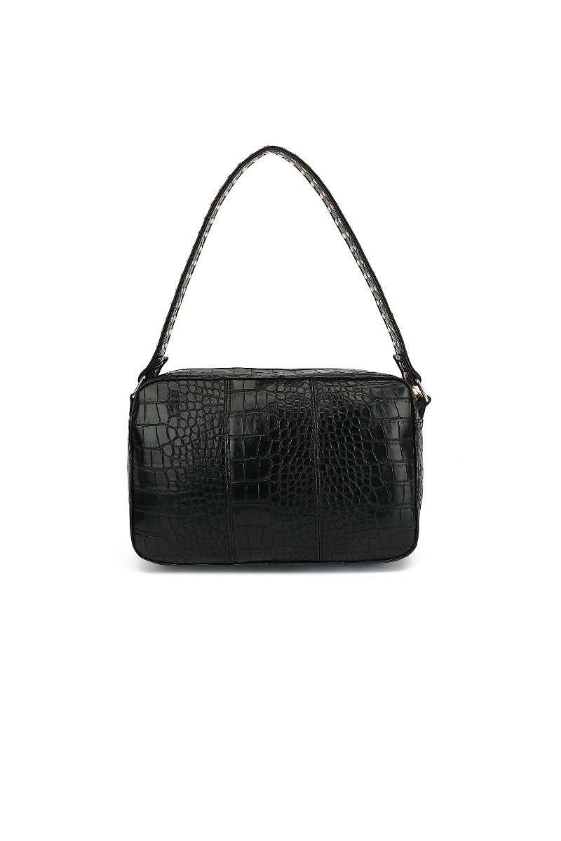Noella - Taske - Celina Bag w. Gold - Black Croc