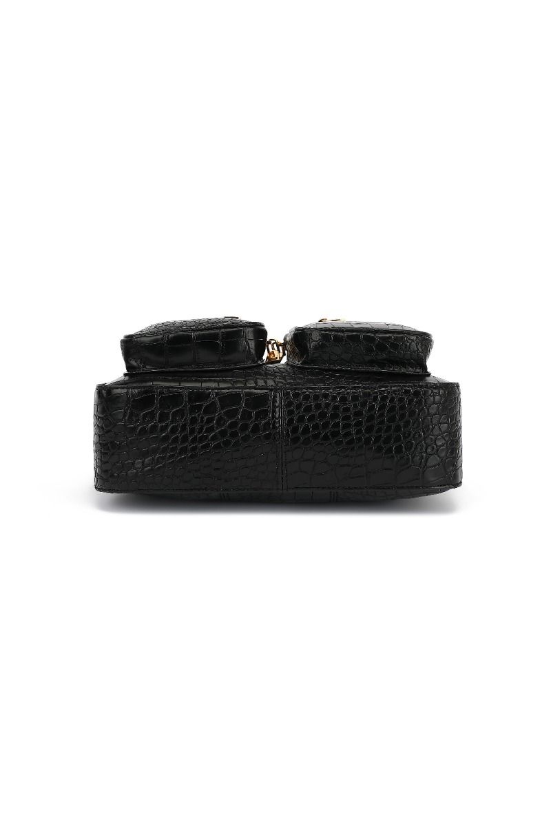 Noella - Taske - Celina Bag w. Gold - Black Croc