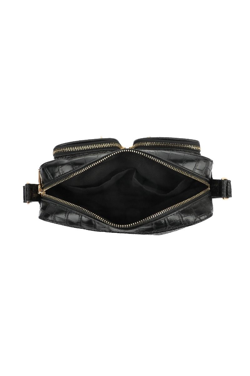 Noella - Taske - Celina Bag w. Gold - Black Croc