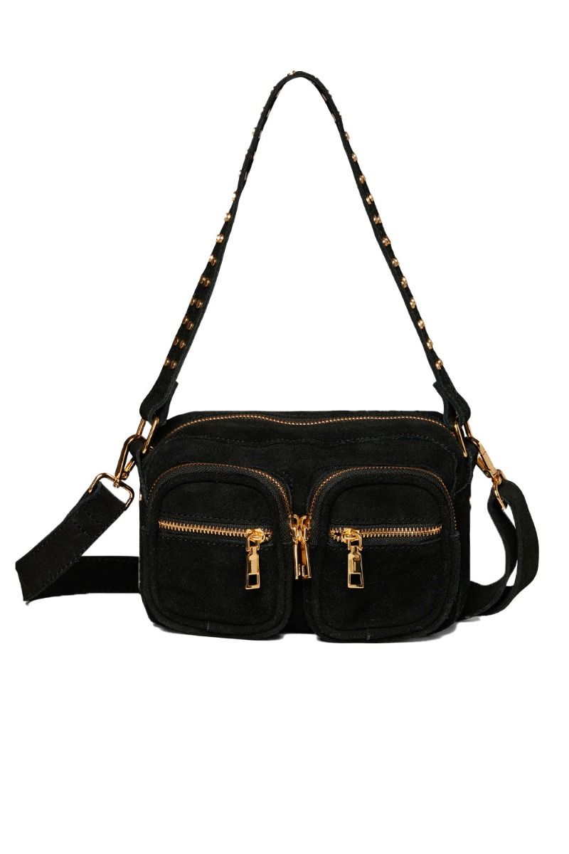 Noella - Taske - Kendra Bag - Real Suede W. Gold Black