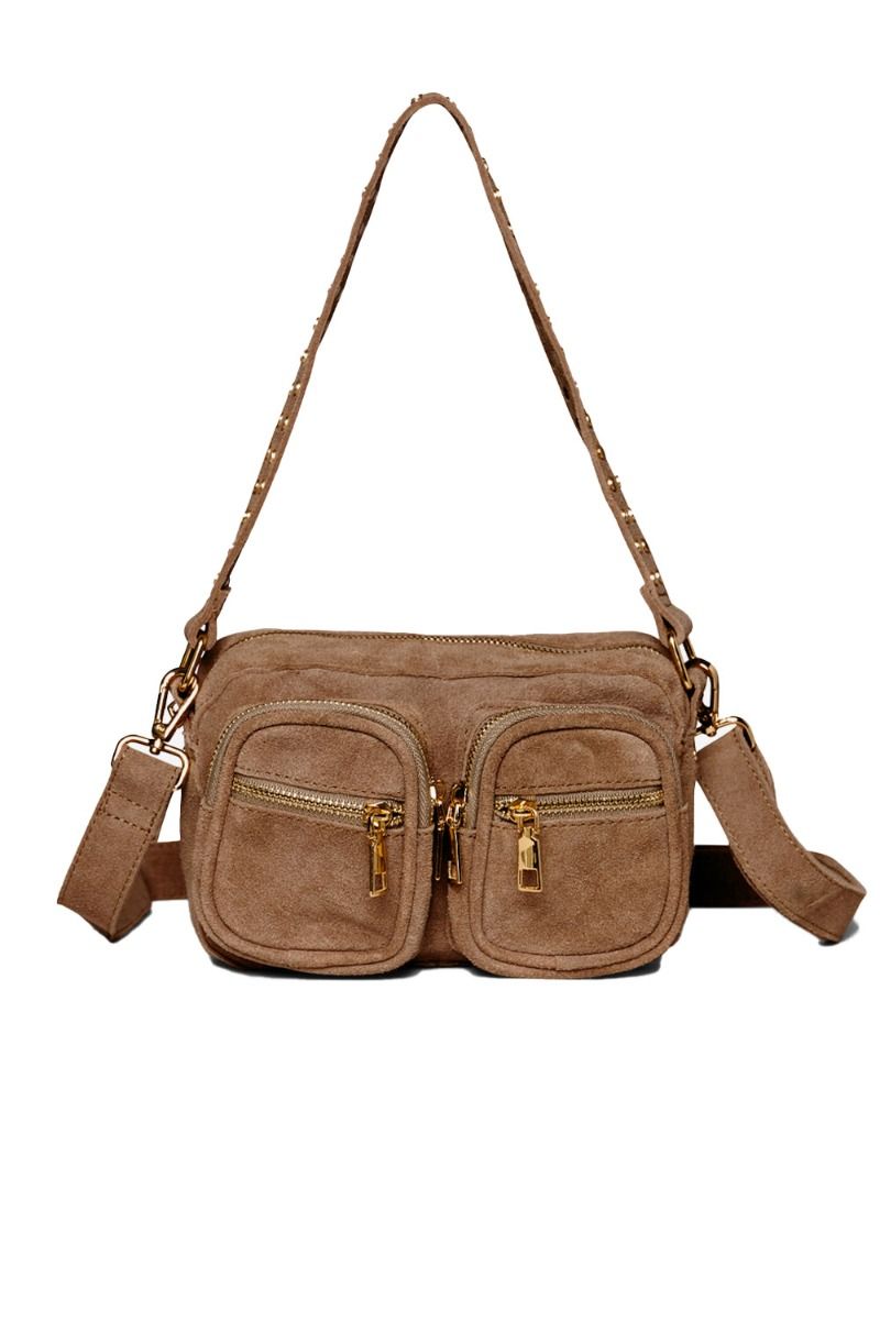 Noella - Taske - Kendra Bag - Real Suede W. Gold Taupe