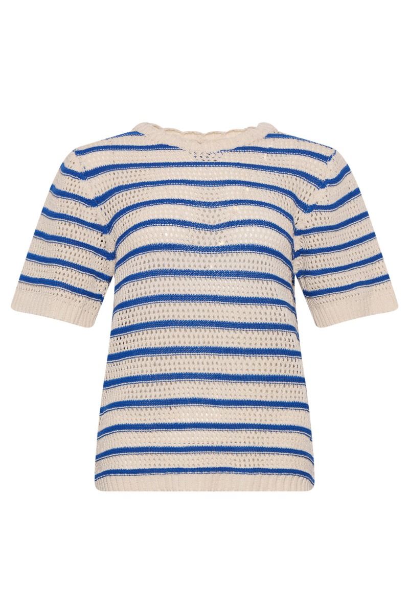Noella - Top - Shay Knit Jumper - Blue Stripe