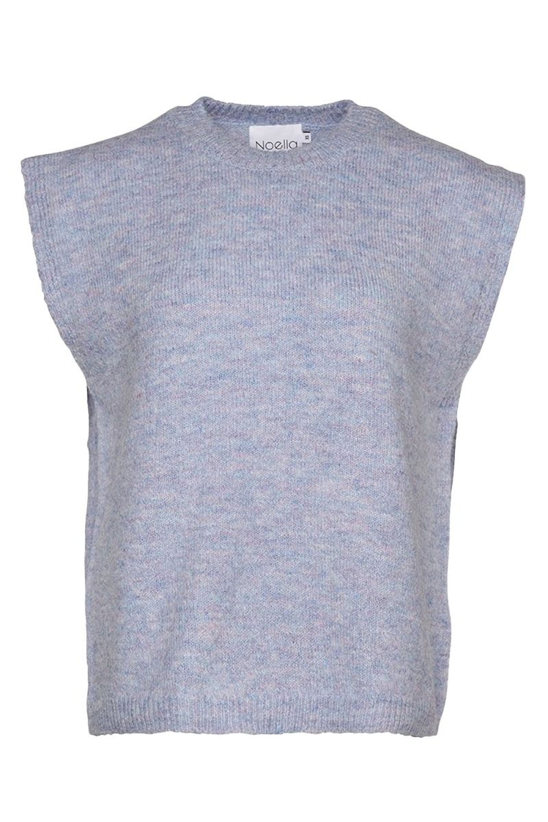 Noella - Vest - Frenchie Knit Vest - Blue Melange