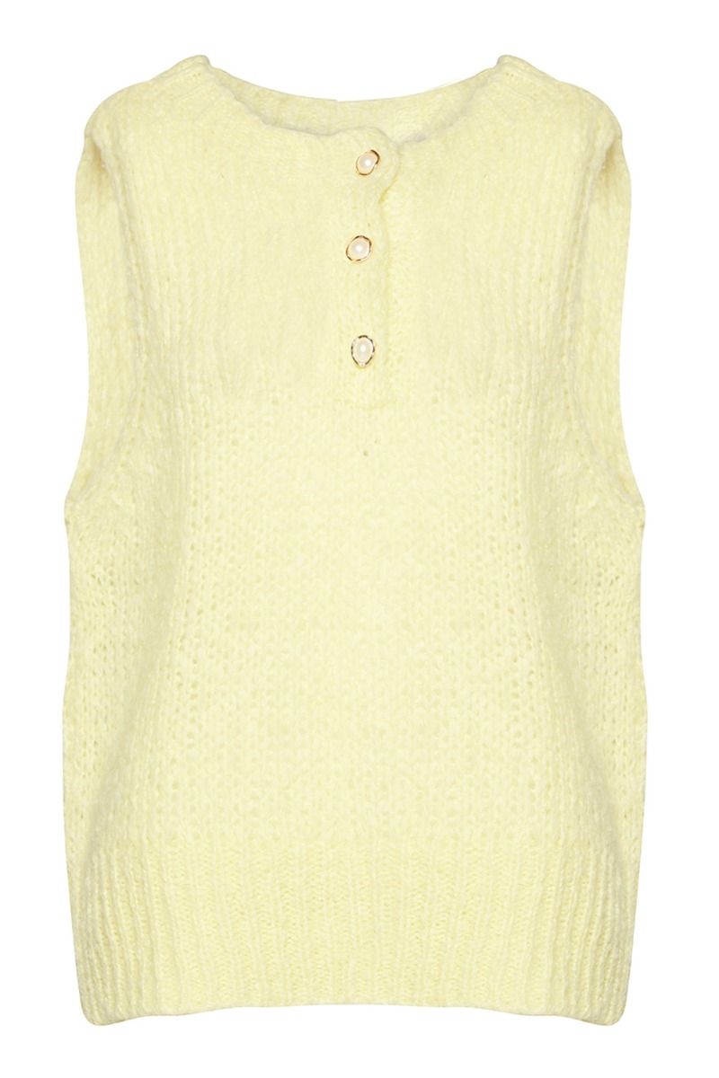 Noella - Vest - Kala Vest Pearl Slipover - Pale Yellow