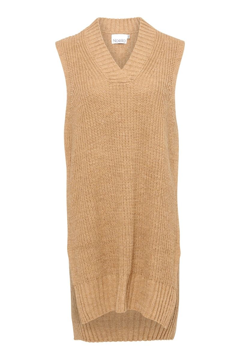 Noella - Vest - Louis Slipover V-neck - Camel