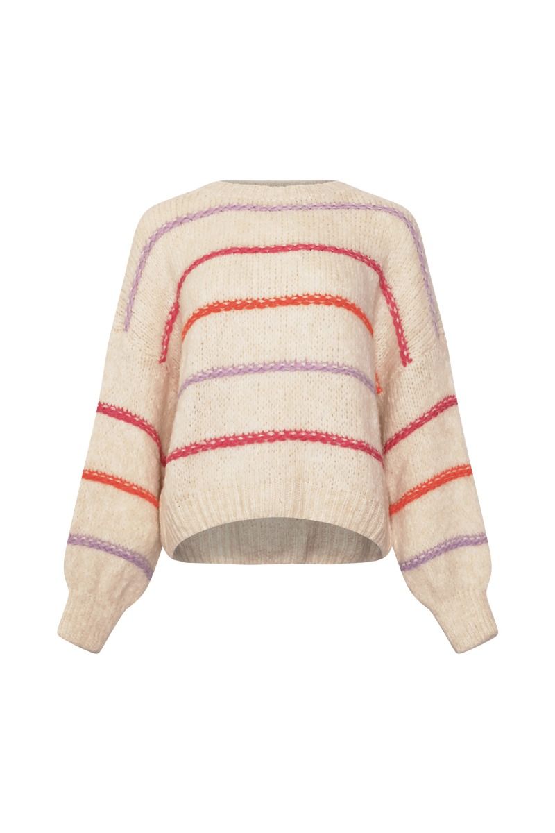 Noella - Strik - Kalita Knit - Oyster Berry Stripe