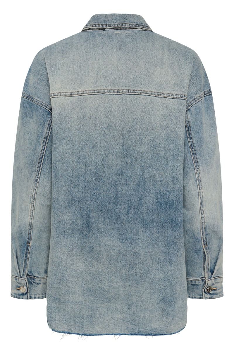 Gestuz - Skjorte - GZnoma OZ Shirt - Vintage Mid Blue Wash (Levering slut april)