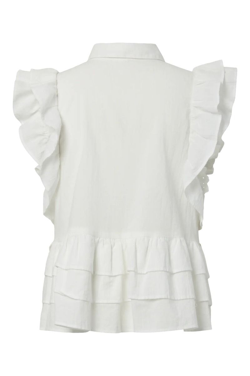 YAS - Bluse - Noro SL Shirt S. - Star White (Levering midt april)