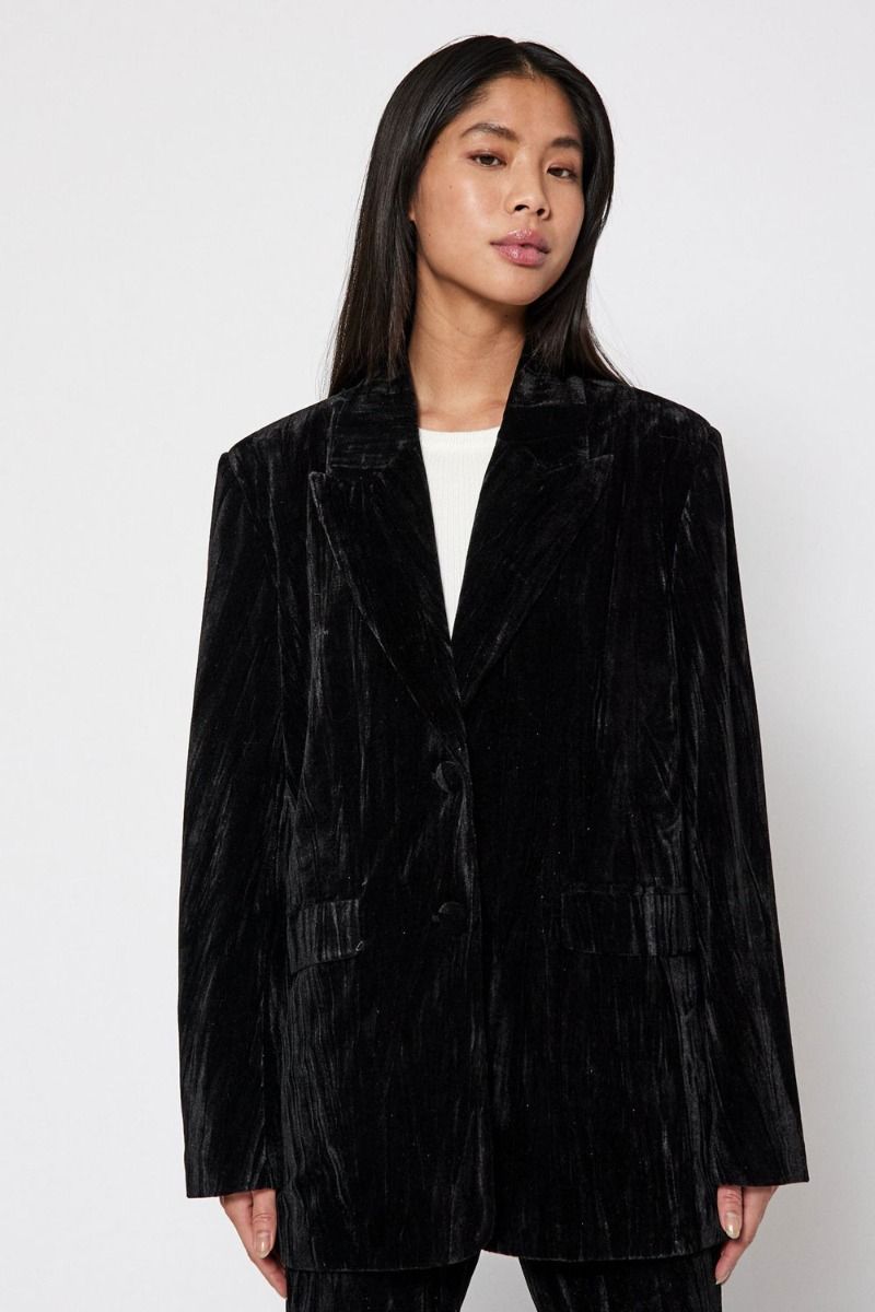 Norr - Blazer - Velvetta Blazer - Black