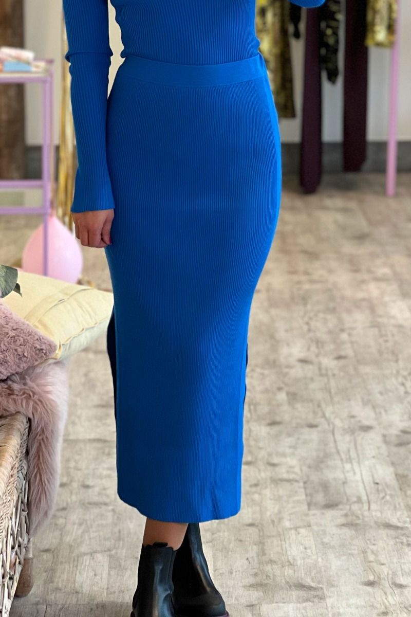 Norr - Nederdel - Sherry Knit Skirt - Royal Blue