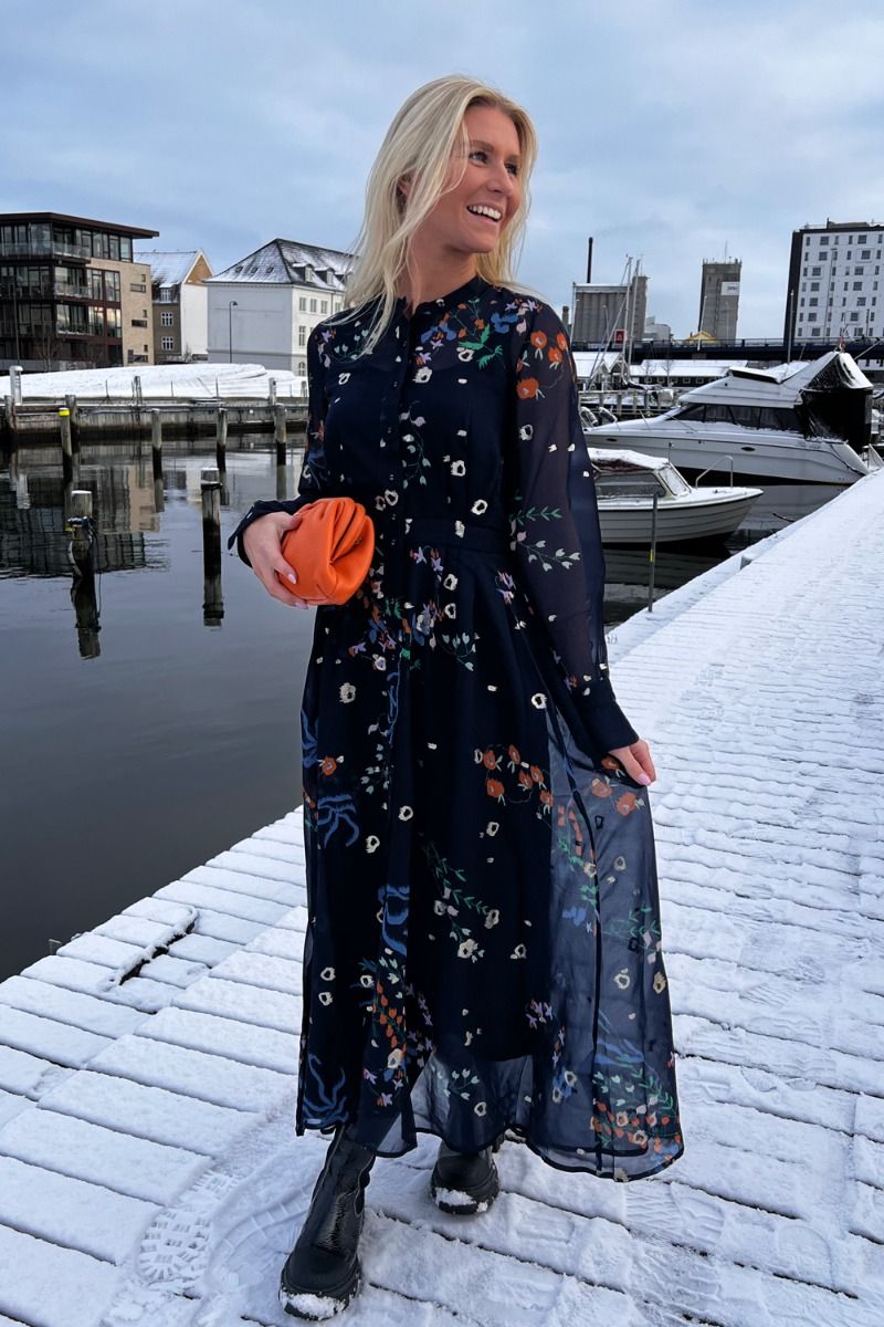 Nümph - Kjole - Nukyndall Dress - Dark Sapphire