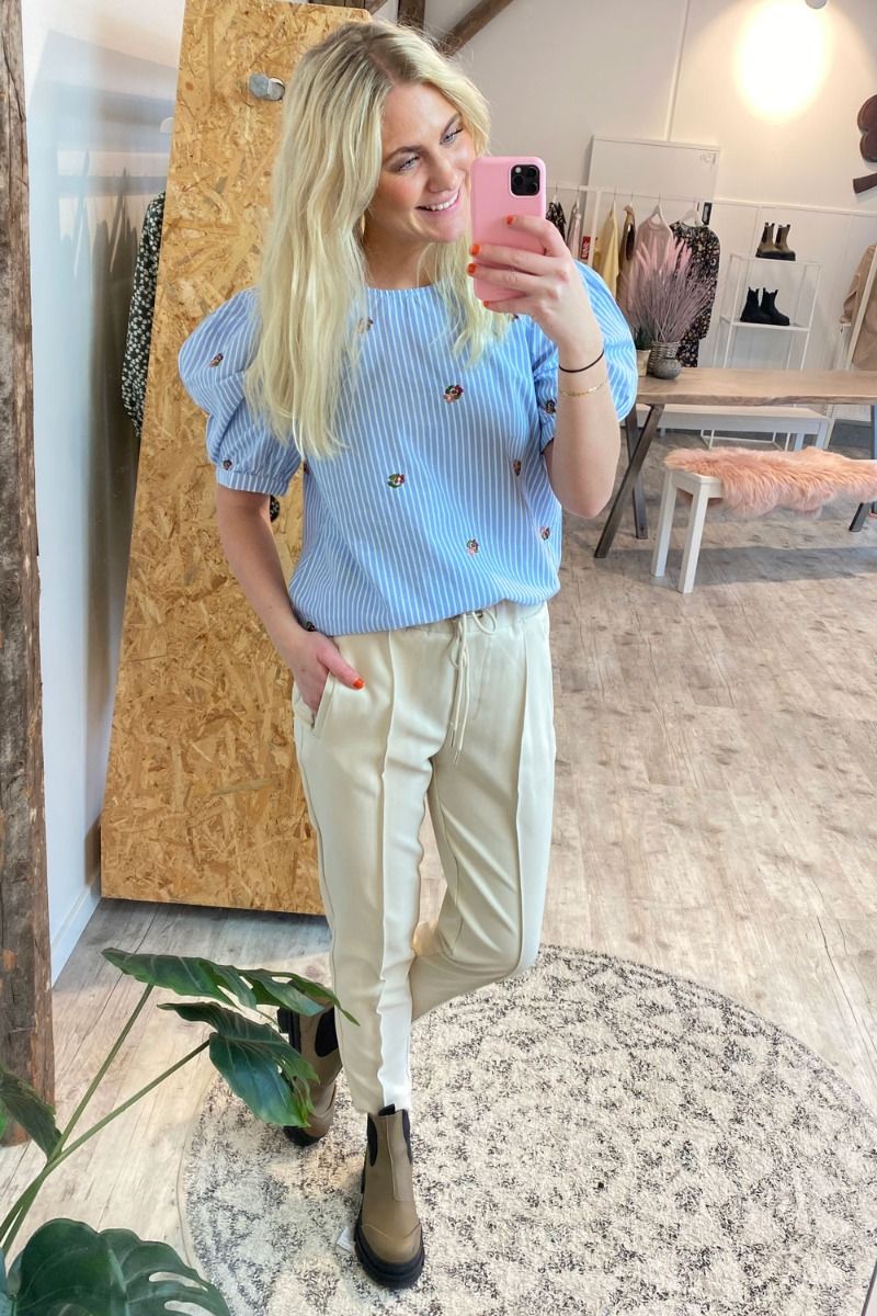 Nümph - Bluse - Dahlia Blouse - Blue Stripe