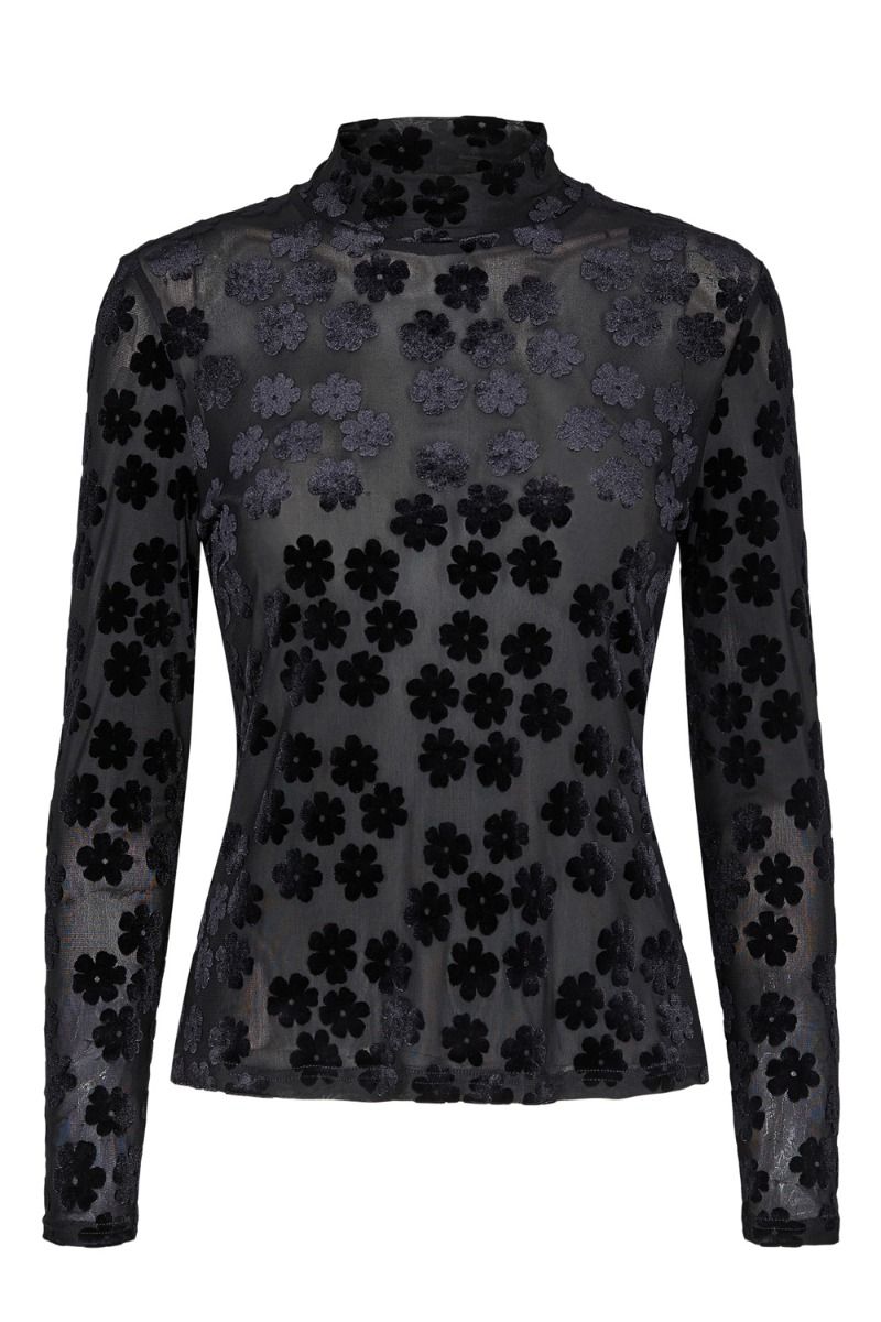 Nümph - Bluse - Nujohanna High Neck - Caviar