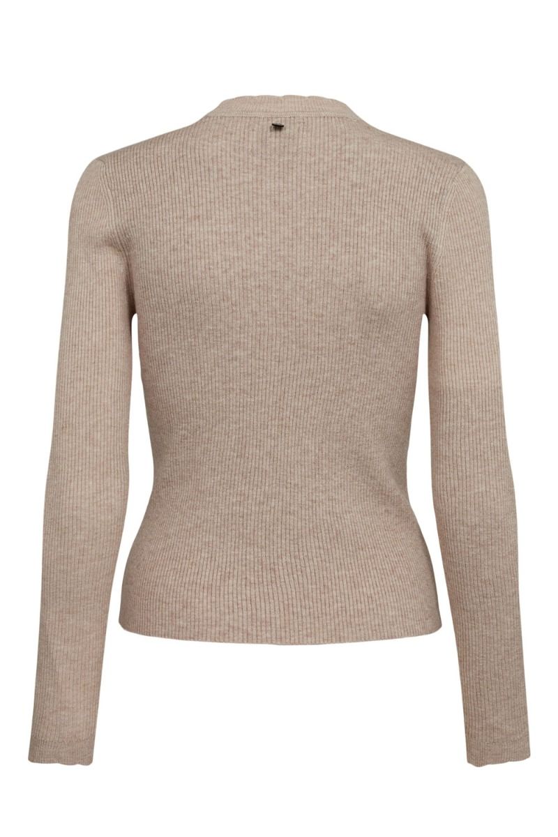 Nümph - Bluse - Nuroa O-Neck Pullover - Sesame Melange