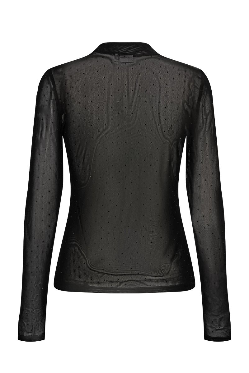 Nümph - Bluse - Nusatty Mesh Blouse - Caviar