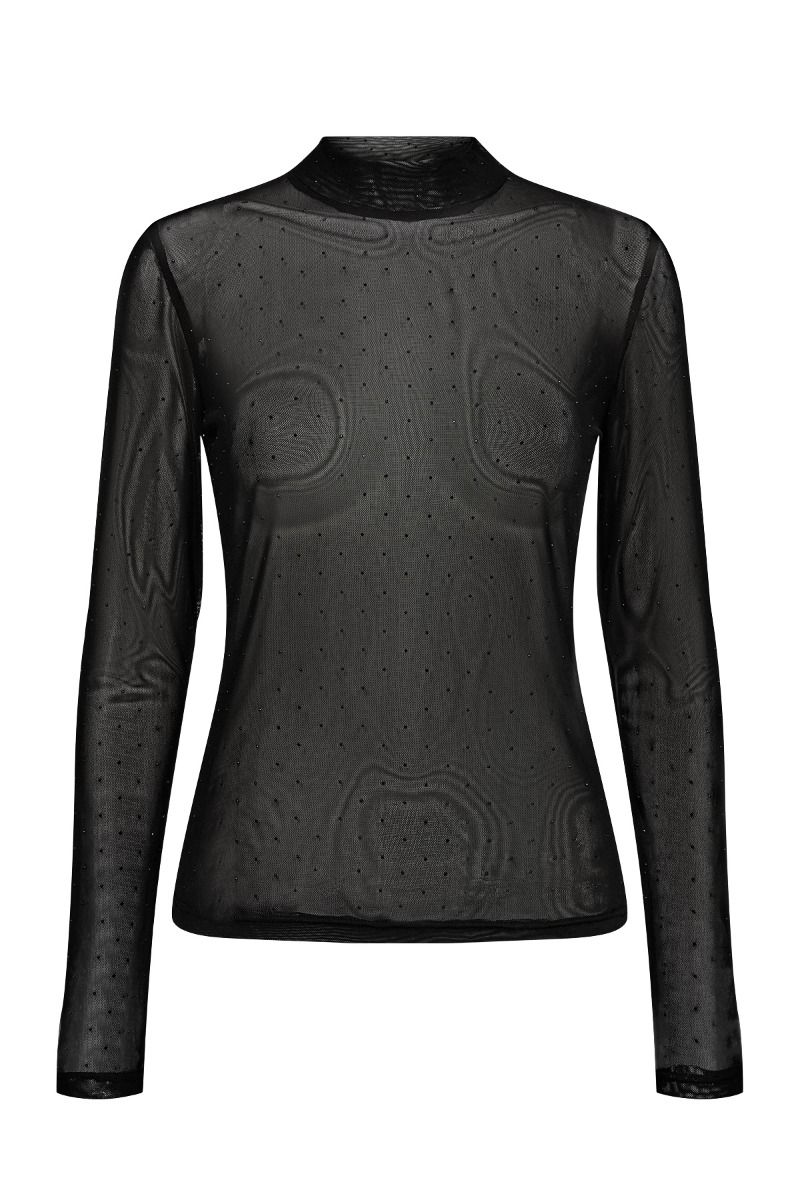 Nümph - Bluse - Nusatty Mesh Blouse - Caviar