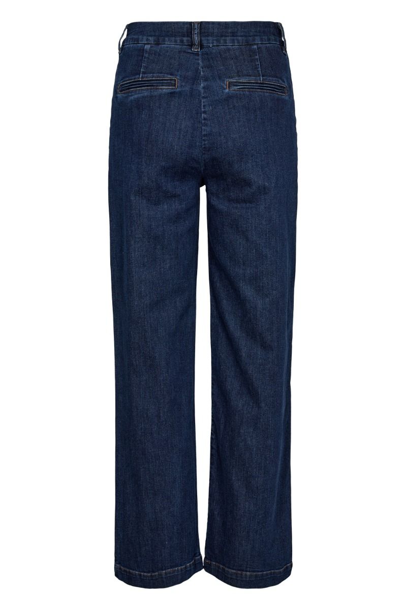 Nümph - Bukser - Nuamber W/Bottons Long - Dark Blue Denim