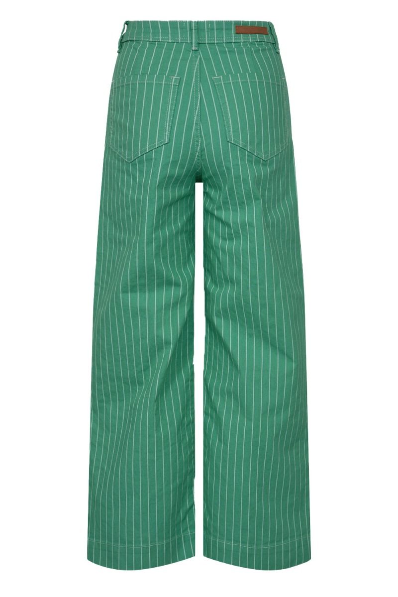 Nümph - Jeans - Nuparis Cropped Jeans - Green stripe/Green Spruce