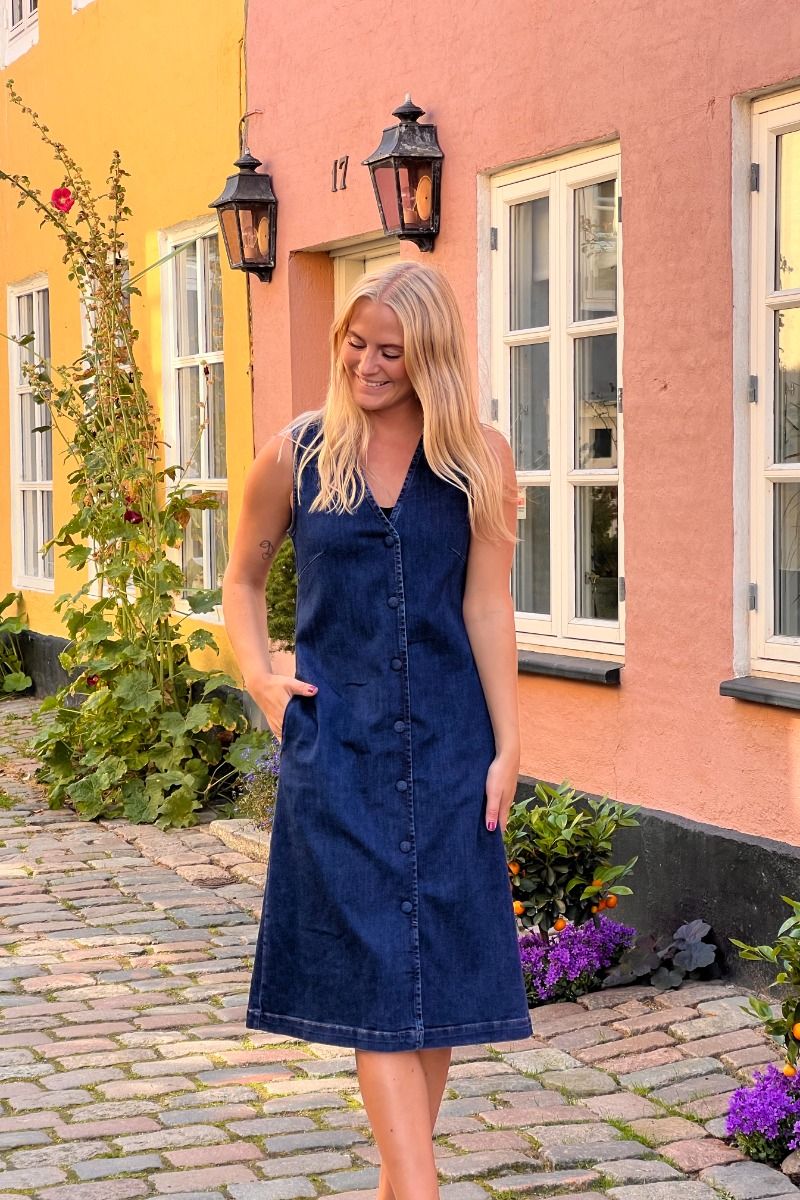 Nümph - Kjole - Nuamber Dress - Dark Blue Denim