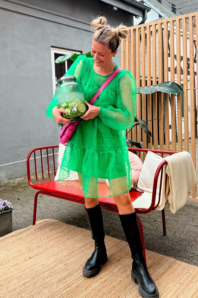 Nümph - Kjole -  Nuelinor Dress pa - Kelly Green