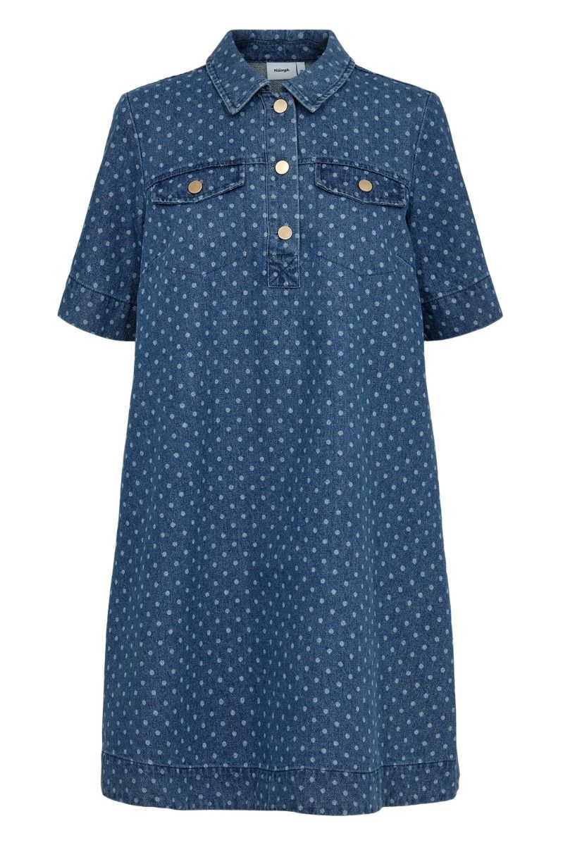 Nümph - Kjole - Nuhaddie Dress - Medium Blue Denim