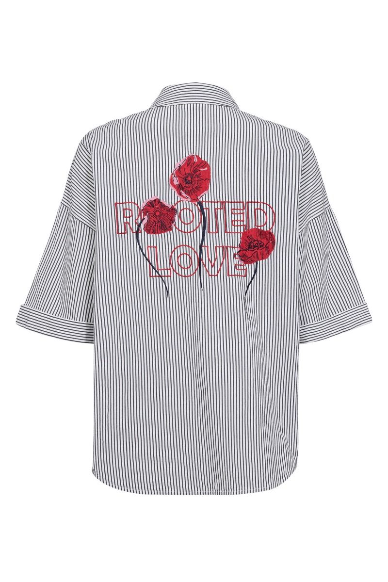 Nümph - Skjorte - NU Tillie SS Shirt - Dark Sapphire