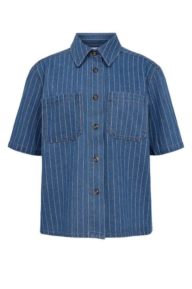 Nümph - Skjorte - Nulucie Shirt - Dark Blue Denim