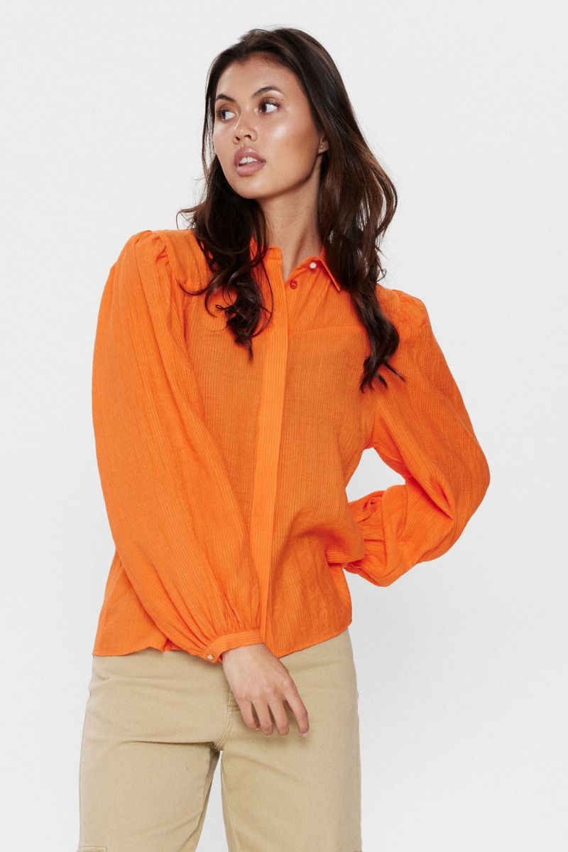 Nümph - Skjorte - Nuregitse Shirt - Red Orange