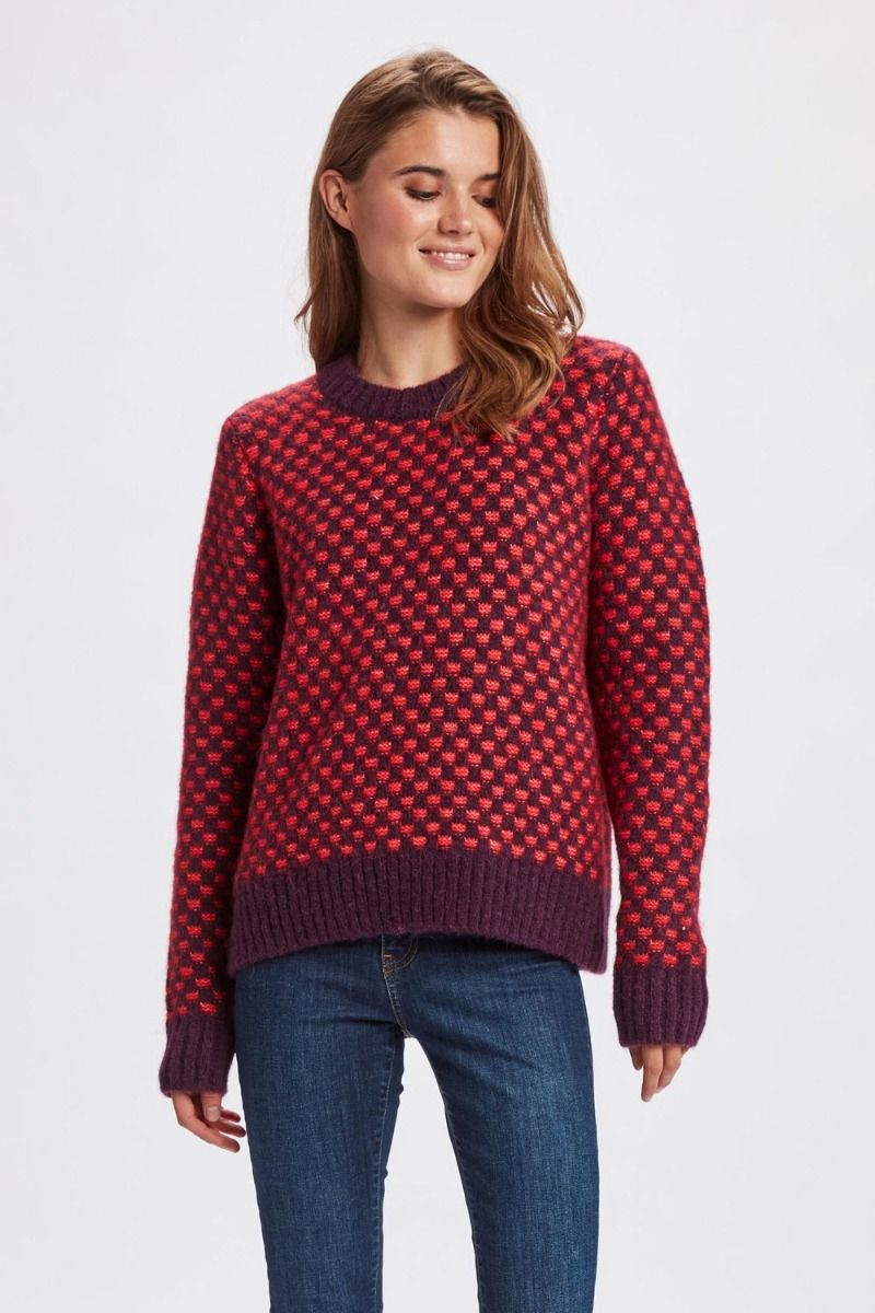 Nümph - Strik - Nuwillis Cropped Pullover - Winter Bloom
