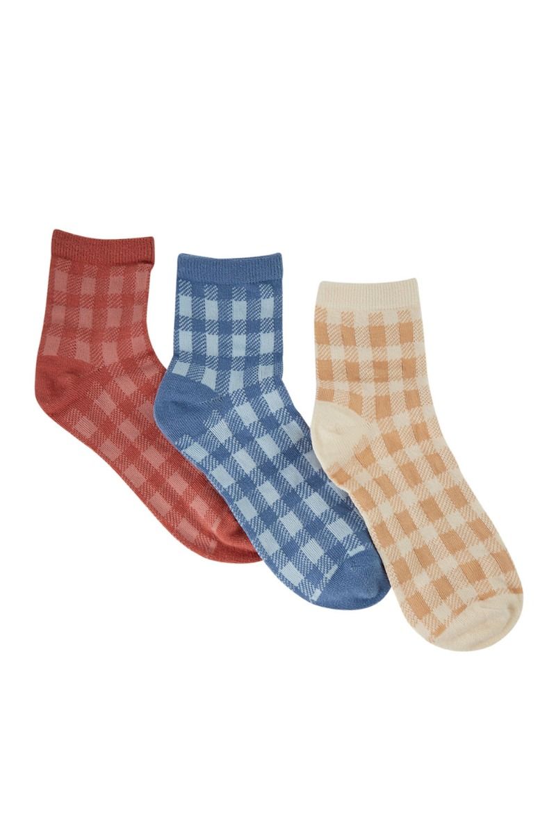 Nümph - Strømper - Nuclea 3-Pack Socks - Blue/Yellow/Red