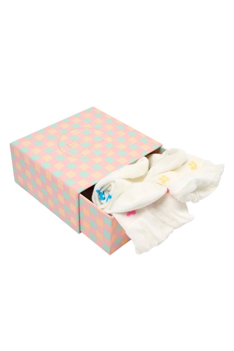 Nümph - Strømper - Nudaisy Socks - Yellow/Blue/Rose