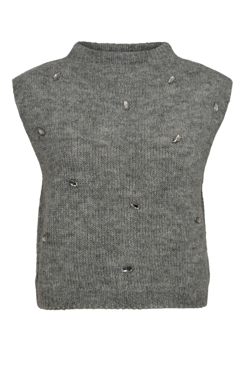 Nümph - Vest - Nusaidani Vest - Medium Grey Melange