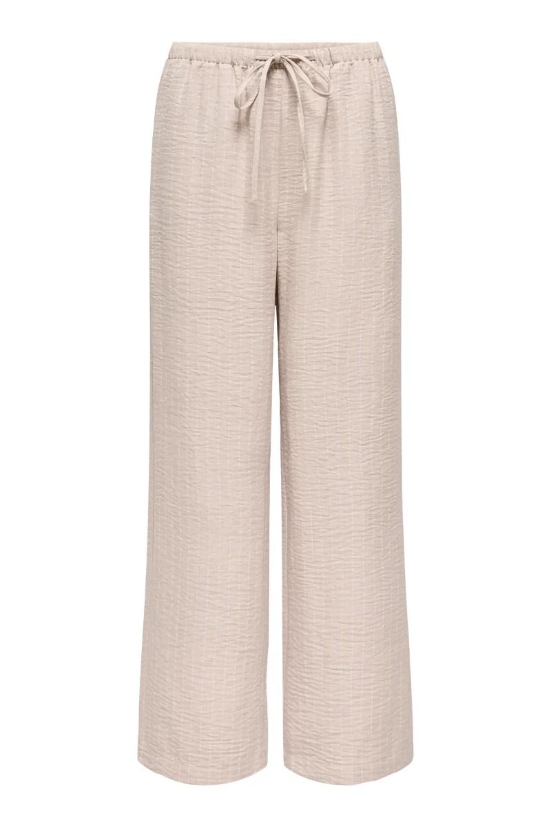 JDY - Bukser - Power MW Wide Pant - Oxford Tan/Cloud Dancer