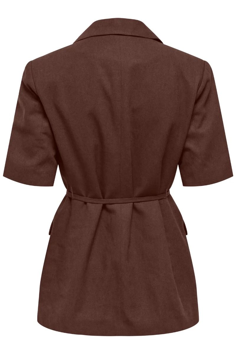 JDY - Blazer - Naomi Linen S/S Belt Blazer - Chicory Coffee (Levering midt april)