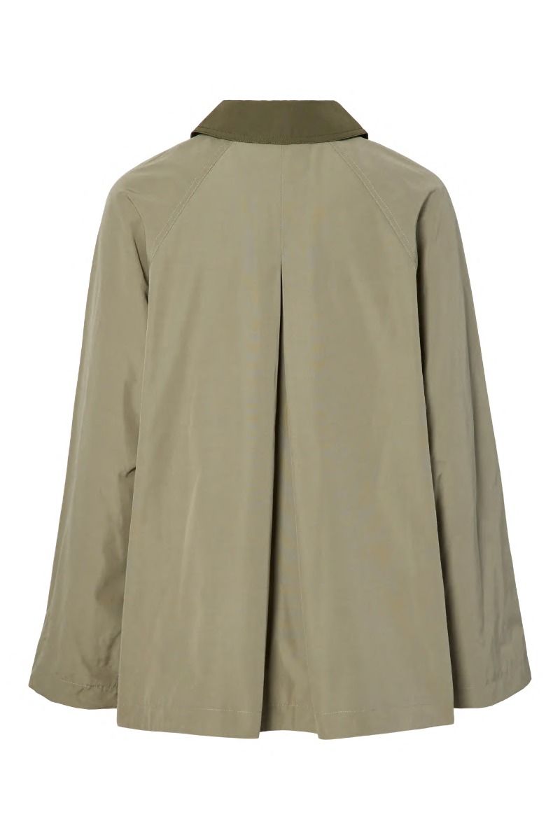 Pieces - Jakke - Vilma LS A-Shape Trenchcoat - Overland Trek/Kalamata Collar