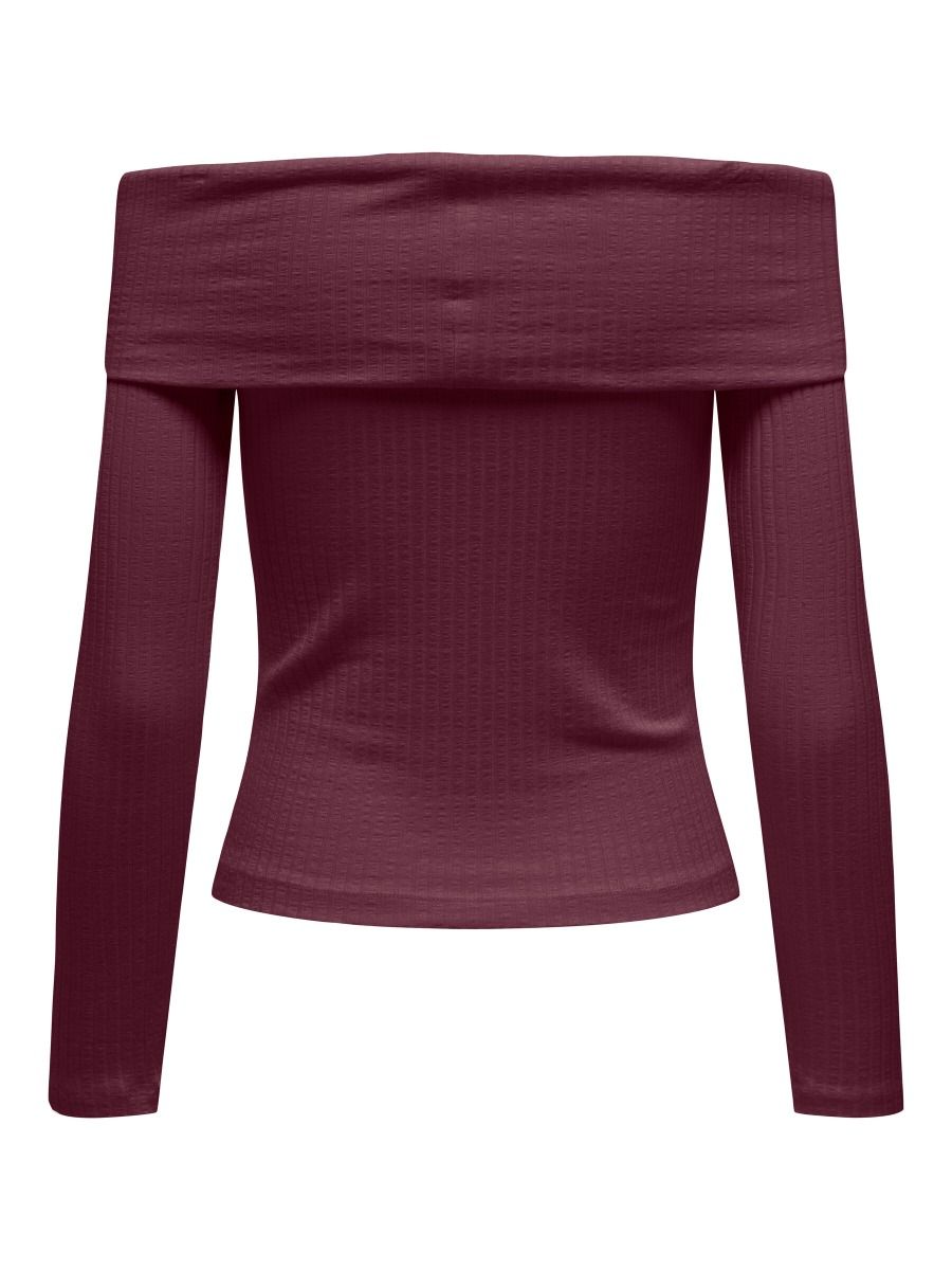 JDY - Top - Jdy Fransiska L/S Off Shoulder Top - Fig