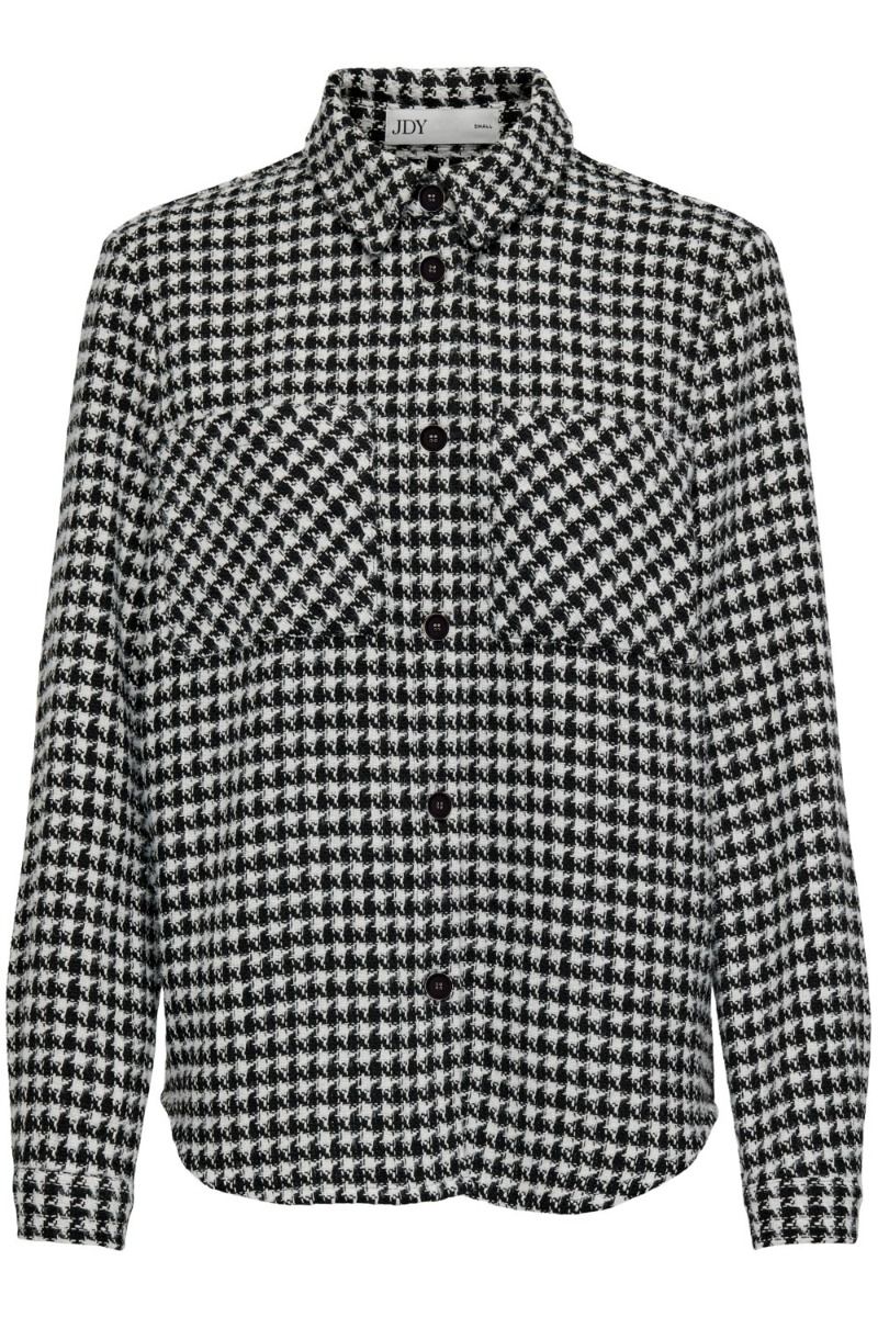 JDY - Jakke - JDY Neolina L/S Boucle Overshirt - Black