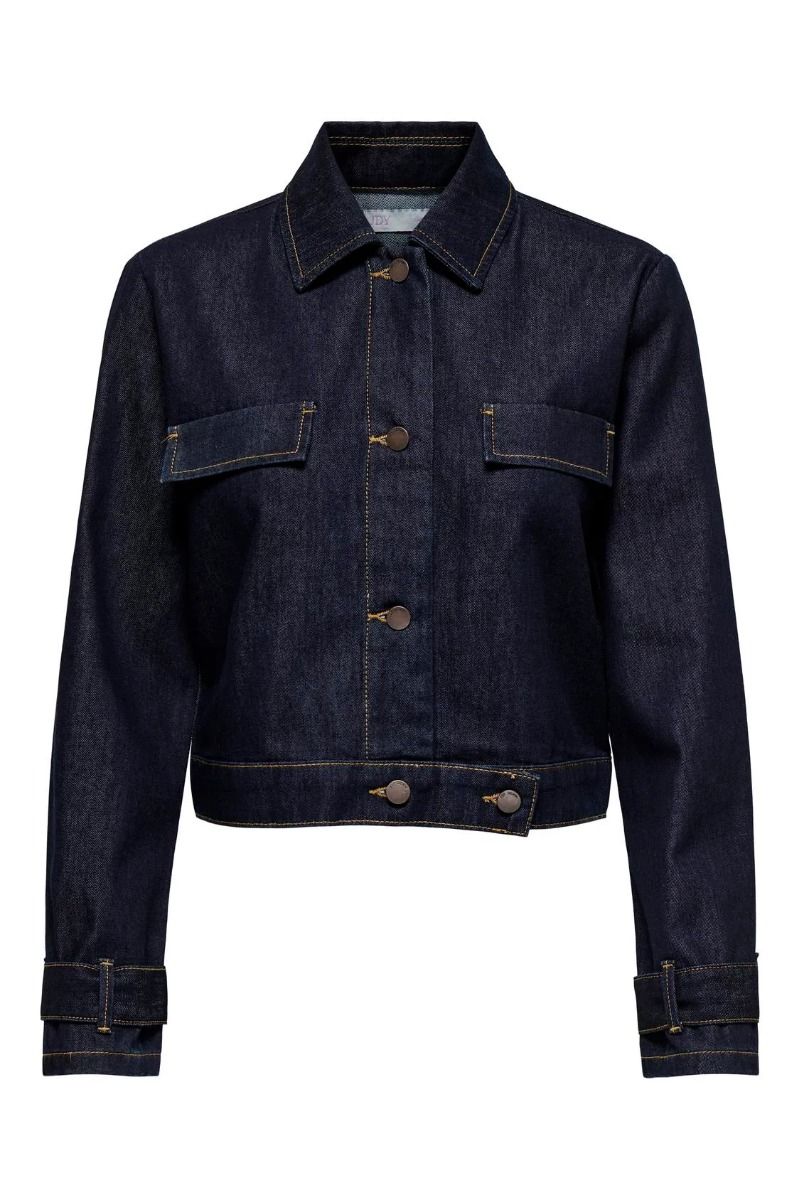 JDY - Jakke - Jdy Sansa Ls Jacket Dnm - Dark Blue Denim