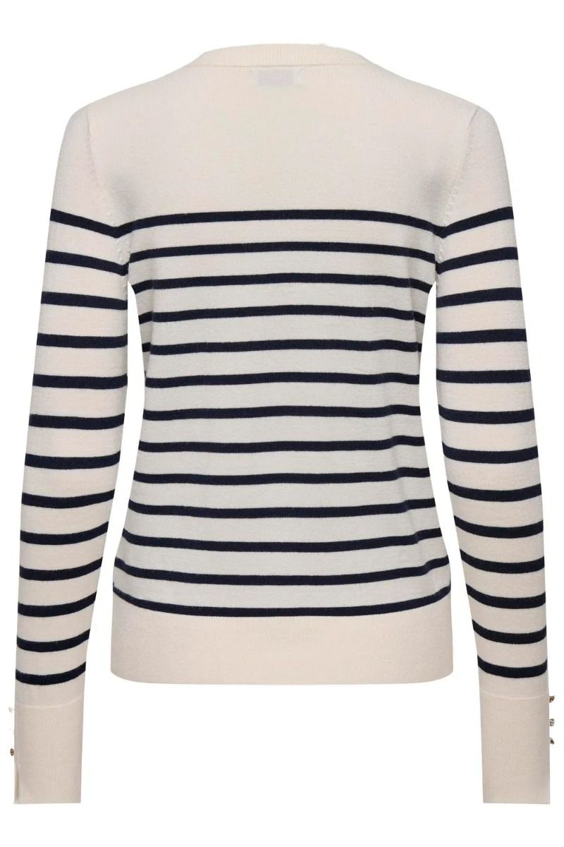 JDY - Strik - Jdymalou L/S On Button Pullover - Eggnog