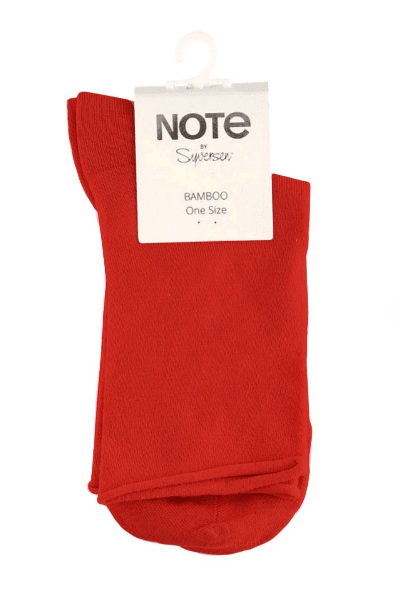 Oroblu - Strømper Note Woman Bamboo Roll Top - Red