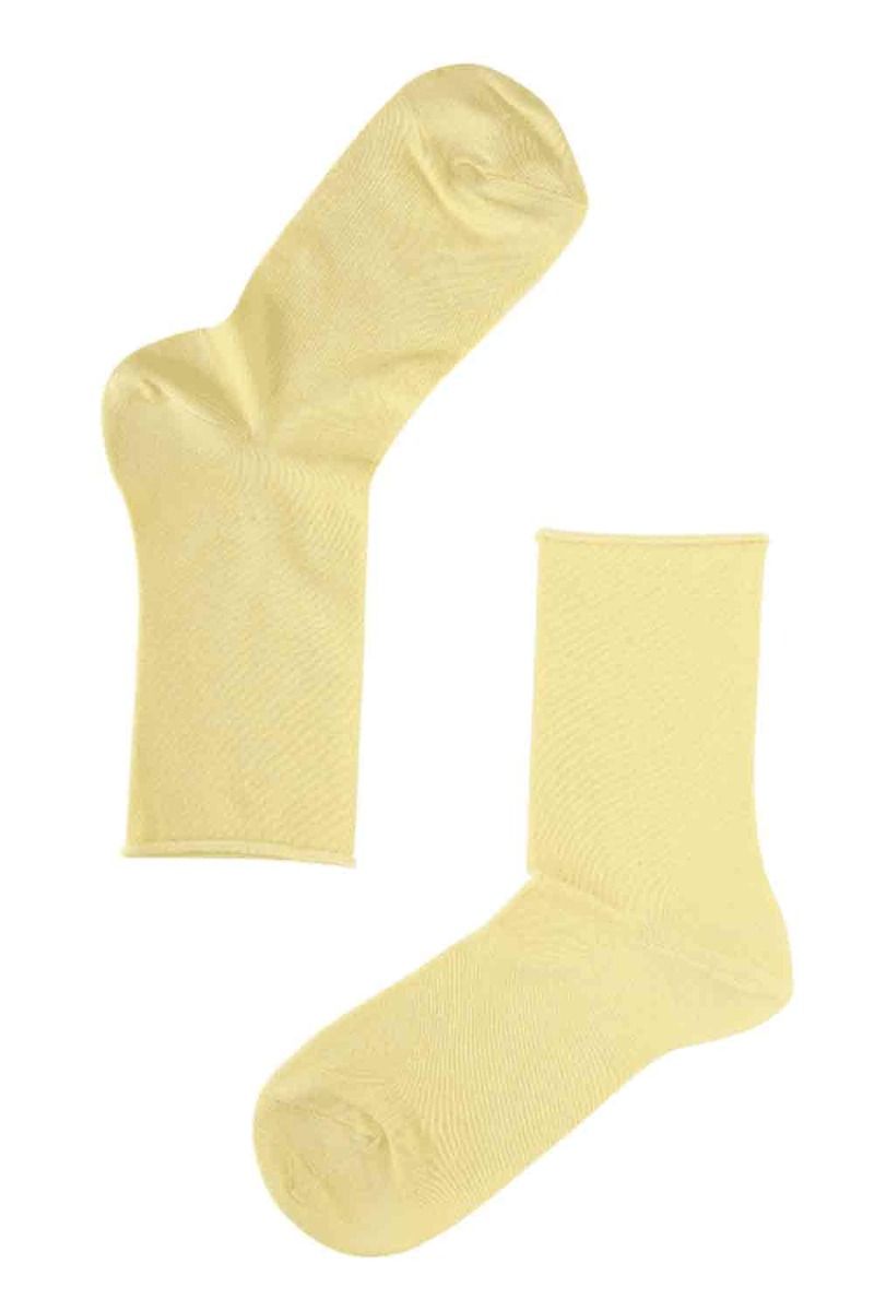 Oroblu- Strømper - Note Woman Bamboo Roll Top - Yellow