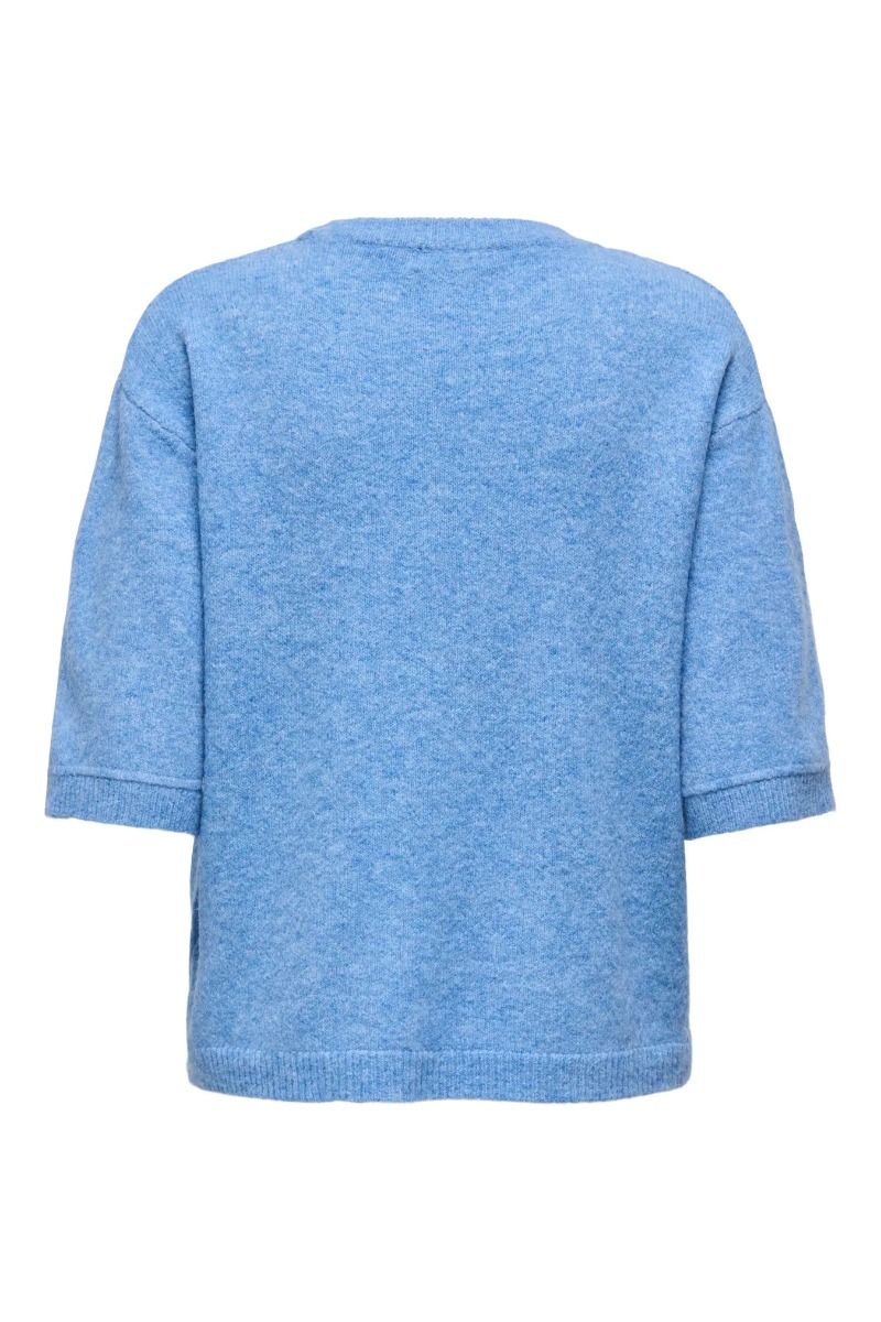 JDY - Strik - Sonja S/S O-Neck Pullover - Provence Melange