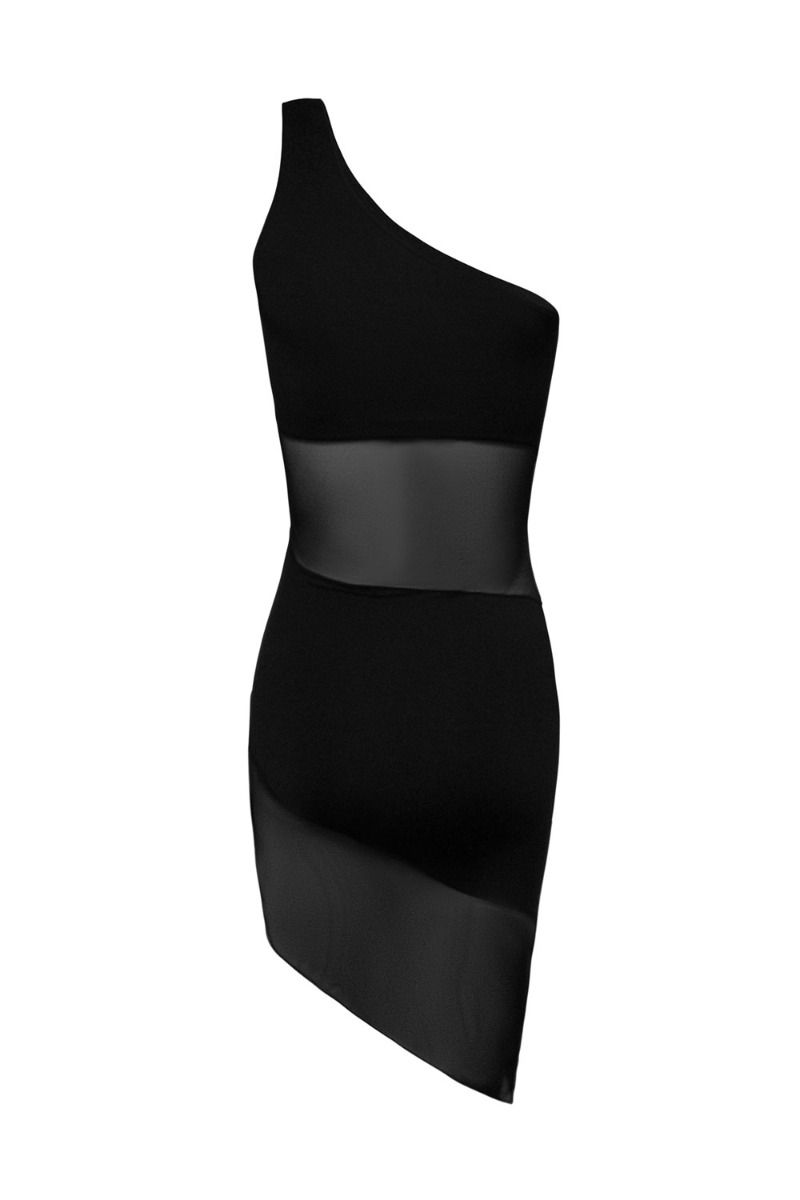 OW Collection - Kjole - Curve Mini Dress - Black Caviar