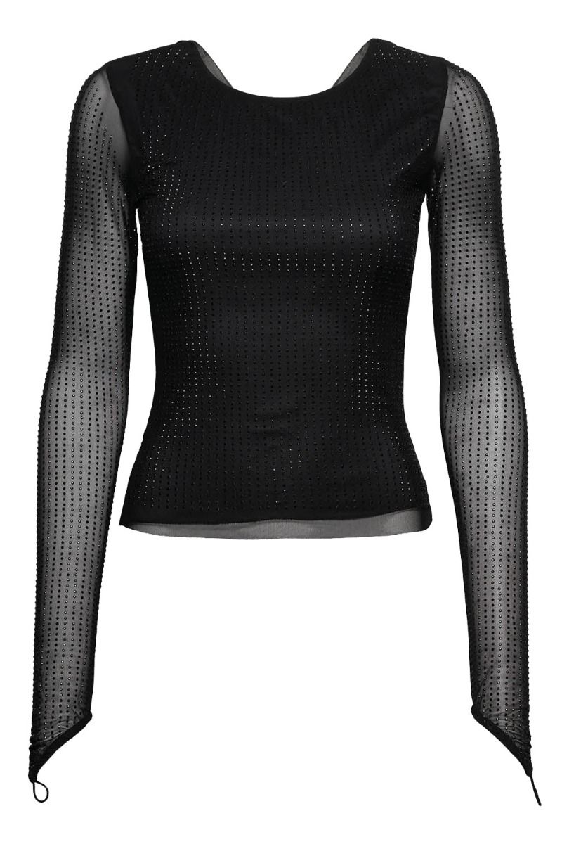 OW Collection - Bluse - Mesha Blouse - Black Glitter