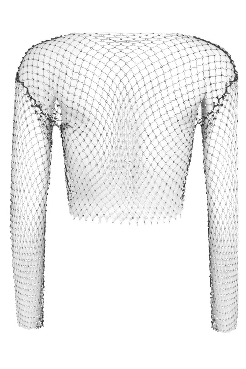 OW Collection - Bluse - Sparkle Blouse - Black Caviar 