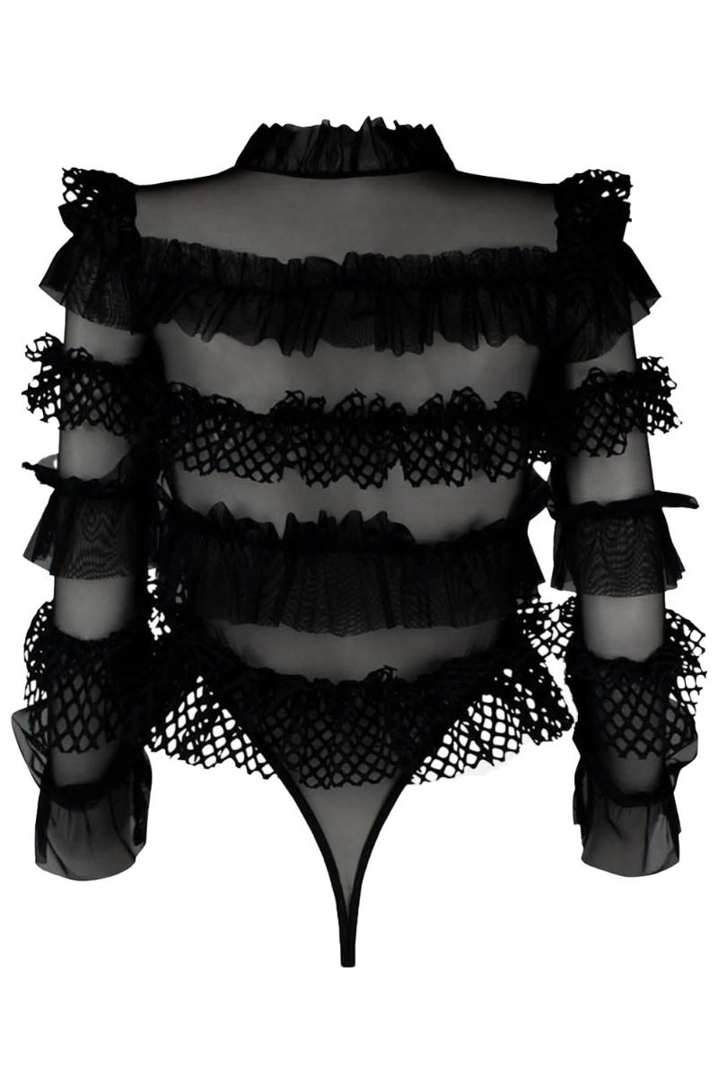 OW Collection - Bodystocking - Grace Bodysuit - Black Caviar