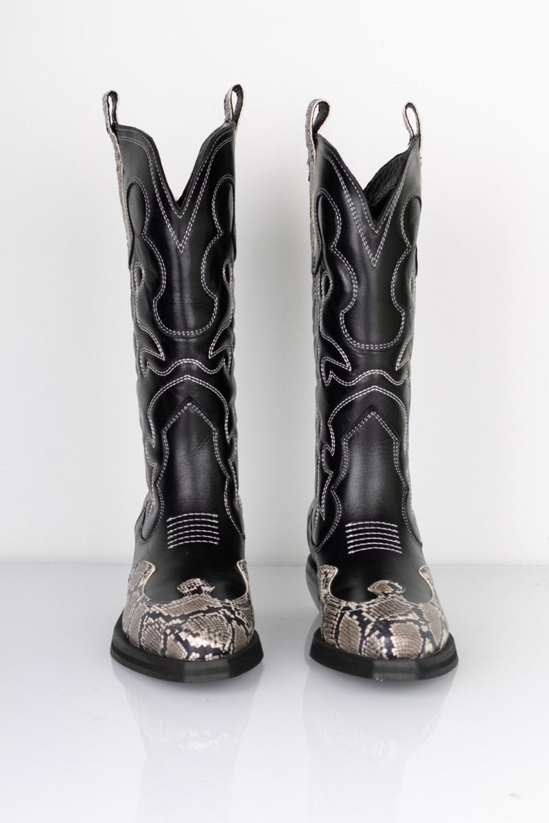 Pavement - Støvler - Julianne Snake - Black/snake