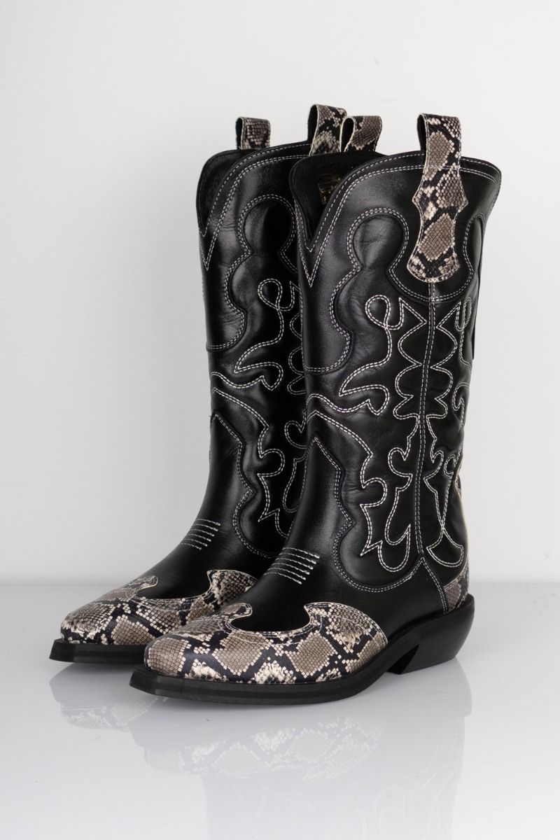 Pavement - Støvler - Julianne Snake - Black/snake