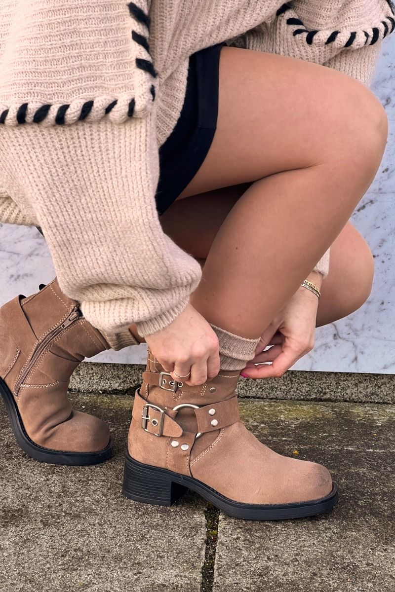 Pavement - Støvler - Zevil Suede - Taupe Suede